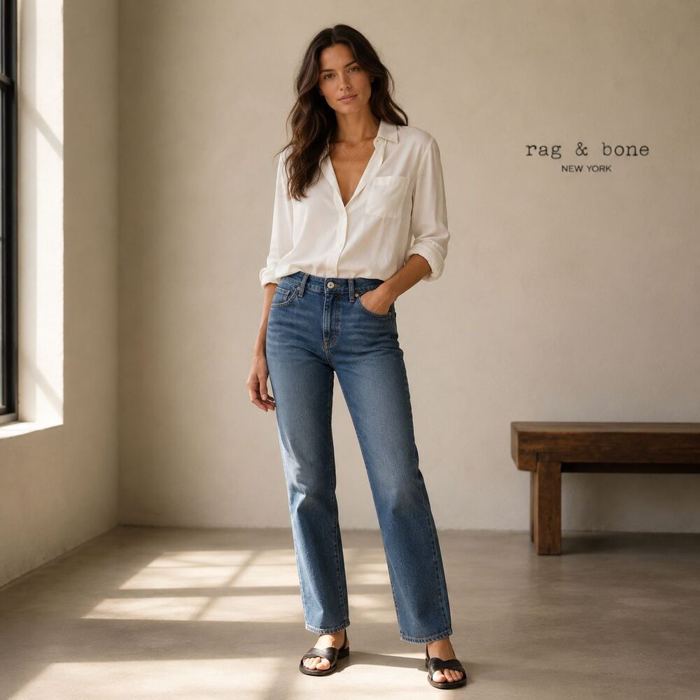 RAG & BONE‎ Women’s Jeans 30 Dre Low Rise Slim Boyfriend MODELE WDD22S2643CAAS